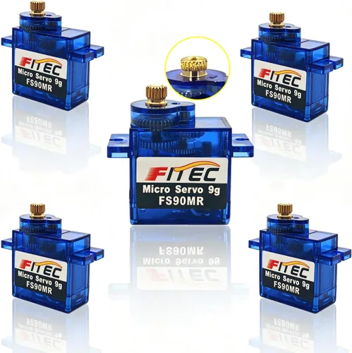 Vista 8 de FEETECH FS90R 360 grados rotación continua micro servo motor 0.32 oz para RC helicóptero avión coche barco robot controles 4.8V-6V