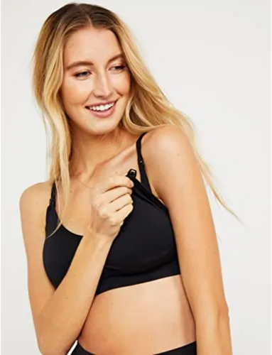 Vista 6 de Motherhood Maternity Sujetador de maternidad y lactancia sin costuras para mujer con tallas BRRR° TRIPLE CHILL A-D+ CUPS Missy & Plus Avgbustedblack