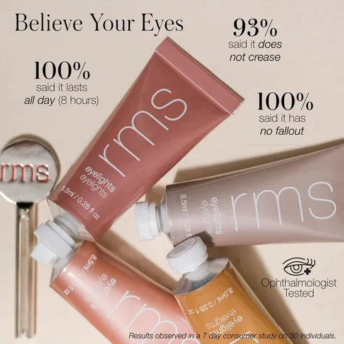 Vista 6 de RMS Beauty Eyelights Crema de Sombra de Ojos, Sombra de Ojos en Crema Hidratante de Larga Duración para un Color Natural Luminoso y Ajustable