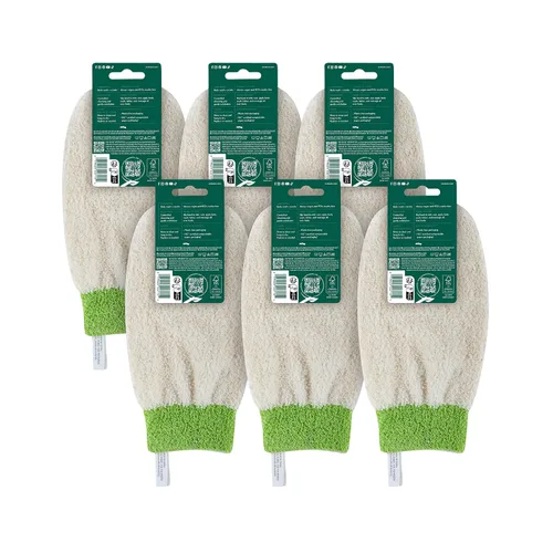 Vista 7 de EcoTools Manopla limpiadora, guante exfoliante para baño y ducha, elimina la piel seca y autobronceador, guante de ducha ecológico que proporciona