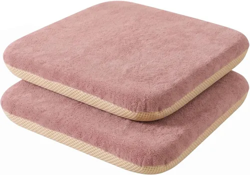 Vista 9 de Cojines cuadrados antideslizantes para silla, almohadillas de espuma Azul