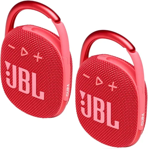 Vista 2 de JBL 2 Pack Clip 4 - Paquete de 2 bocinas Clip 4 inalámbricas con Bluetooth, resistentes al agua (color azul)