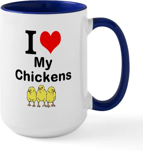 Vista 27 de CafePress Backyard Chicken Whisperer Mugs Taza de café de cerámica de 15 oz (15.0 fl oz)