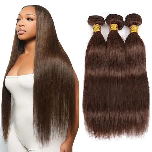 Vista 188 de Color 30 paquetes de cabello humano marrón onda del cuerpo paquetes 8 10 12 pulgadas brasileño virgen Remy extensiones de cabello humano doble trama