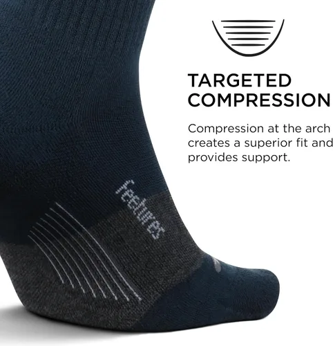 Vista 2 de Feetures Trail Max Cushion Mini Crew Sock - Calcetines de correr para mujer y hombre, absorben la humedad