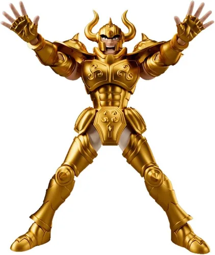 Vista 5 de Blokees Saint Seiya Champion Class 06 Taurus Aldebaran Model Bundle Pre-Painted 140-Piece Model Kit, 15 Cm Assembled, 46 Articulation Points