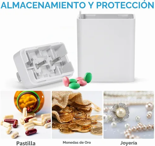 Vista 4 de Uonlytech - Cargador falso con compartimento secreto, pastillero secreto, monedas, caja de almacenamiento para objetos de valor