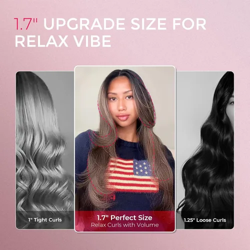 Vista 8 de TYMO STYLUX - Cepillo térmico 2.0 para rizar, voluminizador de 1.7 pulgadas con ajuste flexible para alisar el cabello, herramienta de peinado