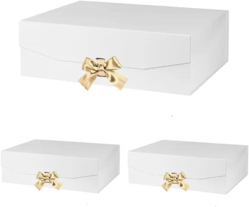 Vista 11 de GoooodGift Caja de regalo negra para regalos de 10 x 7.3 x 3.5 pulgadas, caja decorativa con cinta, caja de regalo vacía con tapa cierre magnético