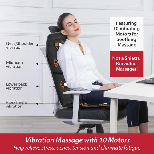 Vista 7 de COMFIER Masajeador de cuello inalámbrico y cojín de asiento de masaje