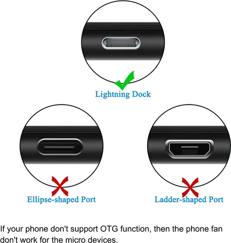 Vista 5 de Paquete de 3 ventiladores portátiles para teléfono celular compatible con iPhone 14/14Pro Max/13/13 Pro Max/12/12 Pro Max/11/11 Pro/11 Pro