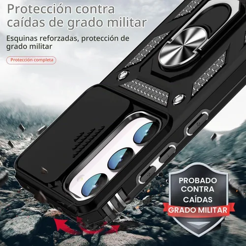 Vista 6 de Funda para Galaxy S23 FE, con protectores de pantalla y funda para cámara, [grado militar] de 16 pies. Funda a prueba de caídas con funda protectora