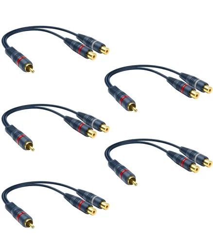 Vista 9 de RCA Splitter 1 Macho 2 Hembra, Y RCA Audio Split Adapter, 8