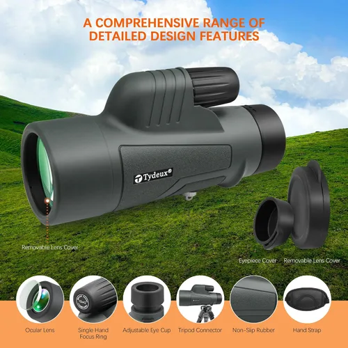 Vista 5 de Telescopio monocular de prisma K4 HD 10x42 para viajes, vida silvestre, caza, camping, observación de aves