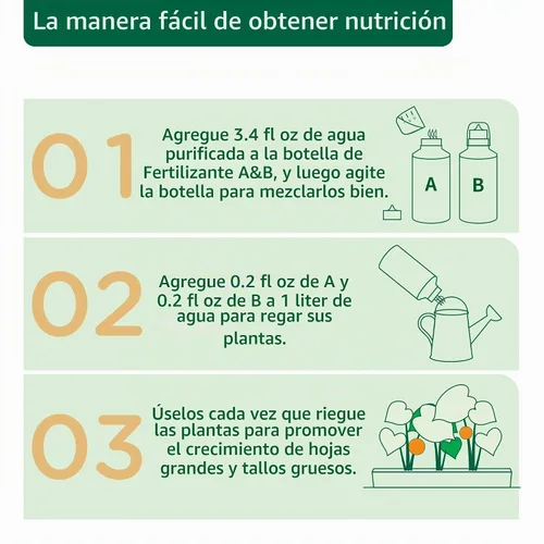 Vista 6 de Nutrientes hidropónicos, 33.8 fl oz alimento líquido vegetal para jardines interiores
