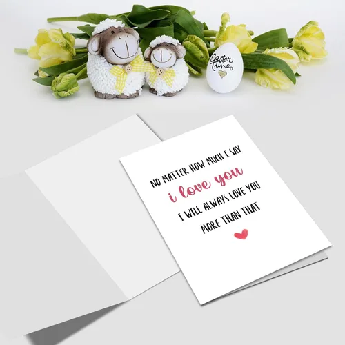 Vista 3 de Nchigedy Tarjeta romántica del día de San Valentín para novio, novia, marido, esposa, dulce tarjeta de aniversario para él y ella, tarjeta de amor