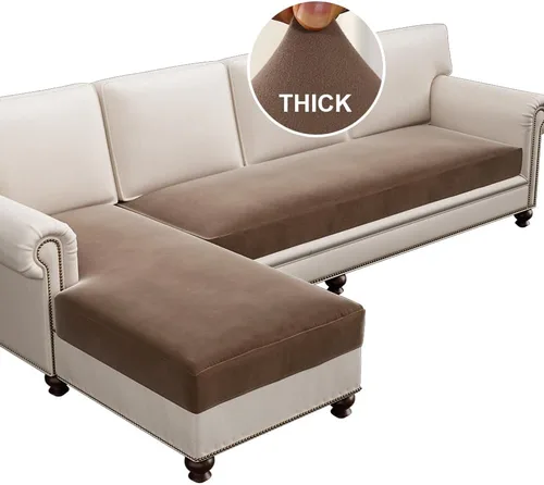 Vista 17 de H.VERSAILTEX Fundas de cojín de vellón para sofá, fundas elásticas para sillas de sala de estar, fundas de sofá modular, tela cómoda y duradera