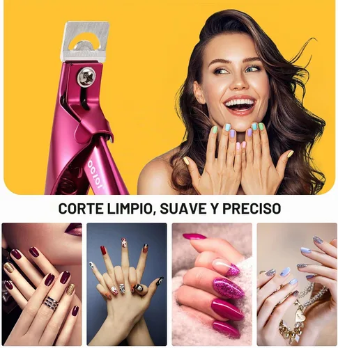 Vista 3 de BEZOX Sharp Blade - Cortaúñas acrílicas, cortadores de puntas de uñas profesionales y de alta precisión, cortador de uñas postizas para puntas