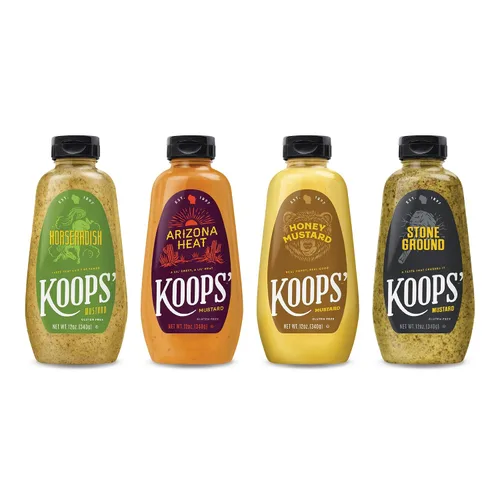 Vista 39 de Koops' Mostaza Arizona Heat - Mostaza dulce y picante, sin gluten, kosher, fabricada en Estados Unidos, a partir de semillas de mostaza de calidad