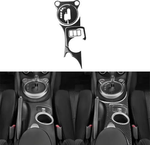 Vista 11 de Juego de calcomanías para consola central de coche, juego de calcomanías de fibra de carbono suave para interior de automóvil compatible con Nissan