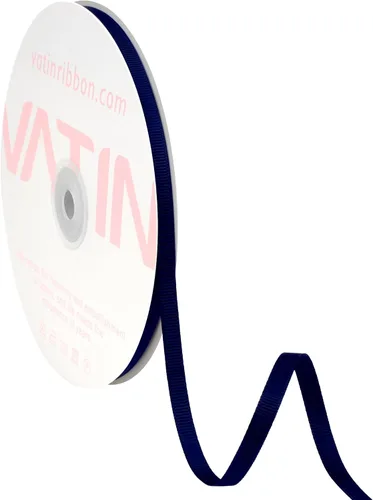 Vista 204 de VATIN Cinta de Grogrén Negra, 1-1/2" x 50 Yardas Continuas, Cinta de Grogrén de Poliéster Negra, Usar para Lazos de Bricolaje, Accesorios