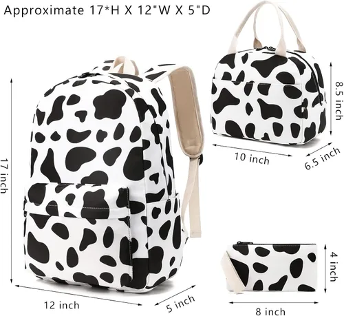 Vista 6 de Pawsky Mochila para niñas, niños, mochila escolar de viaje, mochila para laptop, mochilas casuales con bolsa de almuerzo, bolsa para lápices, Azul