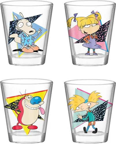 Vista 14 de Silver Buffalo Avatar the Last Airbender con Aang, Katara, Toph, Appa y Momo - Paquete de 4 mini vasos, 1.5 onzas