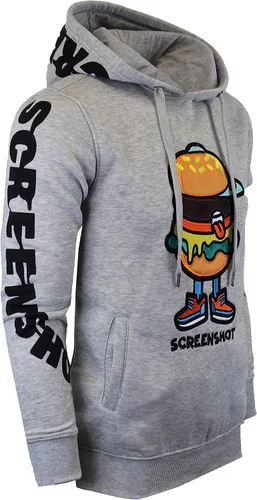 Vista 6 de Screenshot - Sudadera con capucha de forro polar para hombre, estilo urbano H11052-H.gris