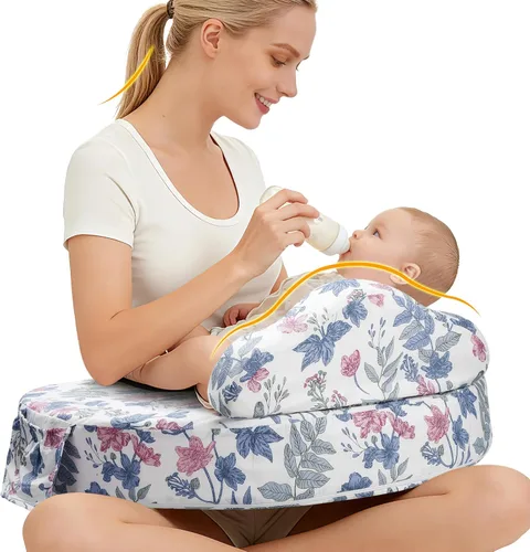 Vista 9 de Almohada de lactancia para lactancia materna, con valla de seguridad