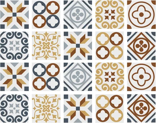 Vista 38 de Azulejos Adhesivos Despegar y Pegar Estilo Azulejo Español Portugués para Salpicadero Juego de 20 piezas (3.9_B)