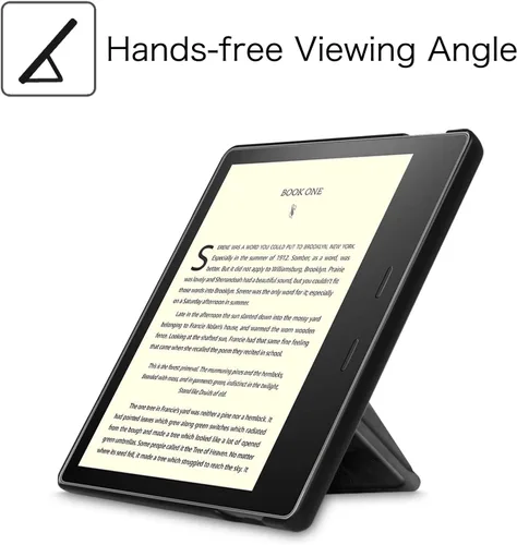 Vista 5 de Fintie Funda para Kindle Oasis de 7" (10ª/9ª generación, versión 2019/2017) - Funda de soporte de ajuste delgado compatible con lectura manos libres