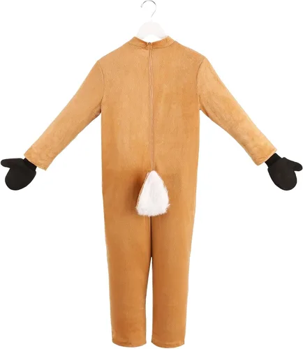 Vista 4 de Kids Reindeer Costumes Christmas Onesie Deer Outfit For Boys And Girls Headpiece Included