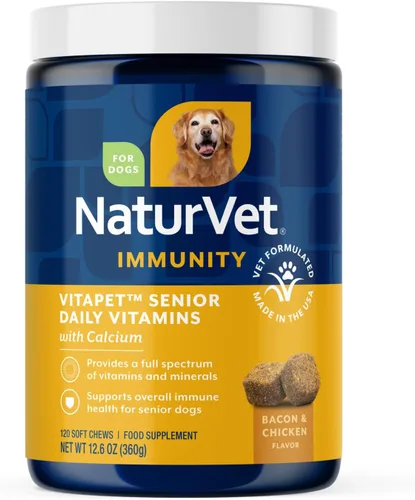 Vista 9 de NaturVet – VitaPet Vitaminas Diarias para Perros Mayores – Más Glucosamina – Espectro Completo de Vitaminas y Minerales – Mejorado con Glucosamina