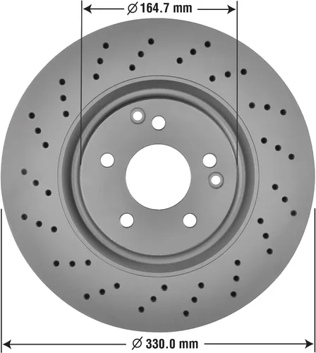 Vista 2 de Goodyear Frenos 213182GY Rotor de freno delantero con revestimiento antiox premium para Mercedes-Benz C230 07-03, C320 05-03, CLK350 09-06, SLK300