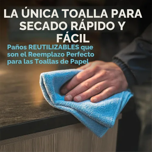 Vista 7 de (Paquete de 12) 16" x 16" toallas de limpieza de microfibra de grado comercial para usos múltiples, altamente absorbentes, sin pelusa, sin manchas