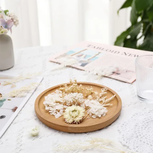 Vista 7 de AhlsenL Flores secas naturales reales, hortensias mixtas, margaritas, decorativas blancas para manualidades, joyería de resina, colgante de uñas