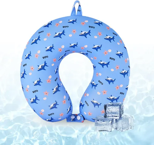 Vista 8 de Almohada de cuello de viaje de espuma viscoelástica para adolescentes y Pingüino