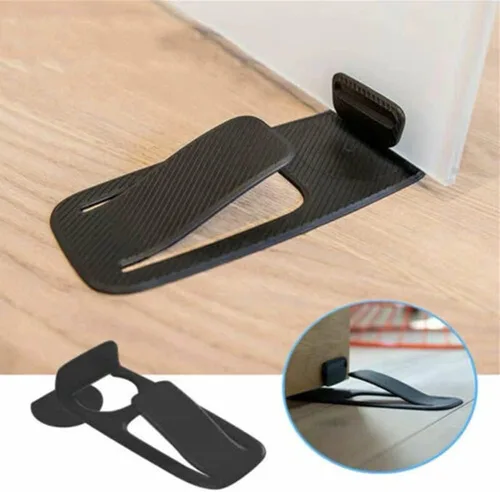 Vista 5 de MOMOJIA Tope de puerta de resorte, 1 unidad sujeta correctamente la puerta abierta, tope de puerta multifunción protector de seguridad para el hogar