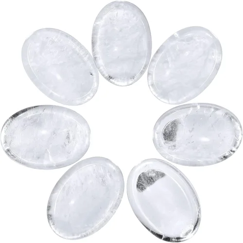Vista 3 de SUNYIK Piedras de cristal pulido ovaladas para la preocupación del pulgar, piedra curativa de palma de bolsillo para aliviar la ansiedad