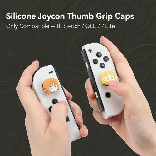 Vista 2 de Joycon - Tapas de silicona luminosas para agarre de pulgar compatibles con Nintendo Switch Zelda, funda de silicona suave para Nintendo