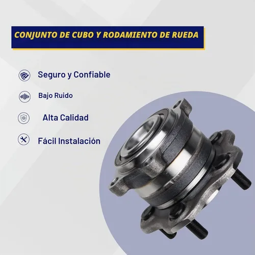 Vista 6 de KUSATEC 512388 2 piezas de cojinete de rueda trasera y conjunto de cubo compatible con Nissan Altima Maxima Murano Pathfinder, Mitsubishi RVR 2011