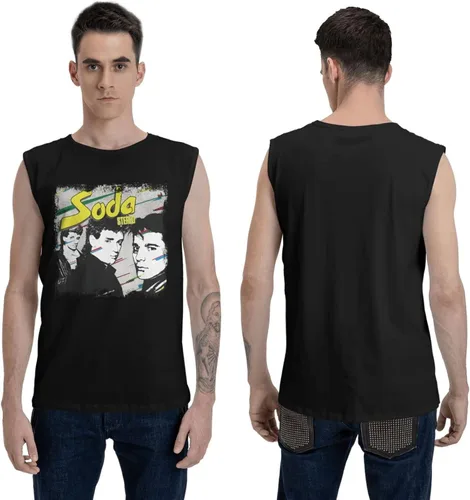 Vista 6 de Soda Stereo Soda Stereo Tank Top Shirt Mens Summer Sleeveless Casual Tops Fitness Vest