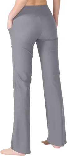 Vista 3 de Zeronic - Pantalones de yoga para mujer con bolsillos largos para entrenamiento, correr, control de barriga, bolsillos