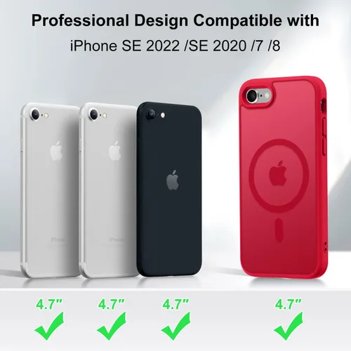 Vista 479 de MOCCA - Funda magnética resistente para iPhone XR de 6.1 pulgadas, compatible con MagSafe, funda con protección contra caídas de grado militar