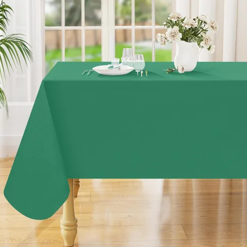 Vista 28 de Smiry Mantel cuadrado de vinilo impermeable de 54x54 pulgadas, protector de manteles de vinilo lavables, funda de mesa resistente a derrames de Beige