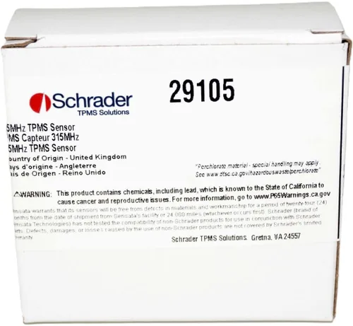 Vista 2 de Sensor TPMS - Hyundai/Kia 315MHz Abrazadera en OEM #s 52933-2F000, 52933-A5000