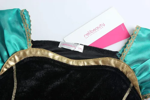 Vista 4 de ReliBeauty - Disfraz de princesa para niña, color verde manzana