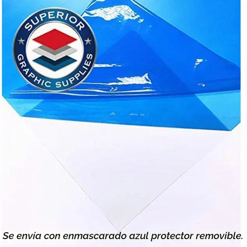 Vista 6 de Lámina de plexiglás transparente PETG 48" x 48" – Tablero de plástico acrílico de 40mil de grosor – Flexible, duradero y fácil de cortar