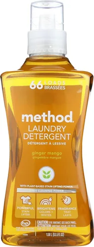 Vista 19 de Method Detergente líquido para lavandería; aroma a salvia de playa, removedor de manchas; 66 cargas por botella de 53.5 onzas; (paquete de 4)