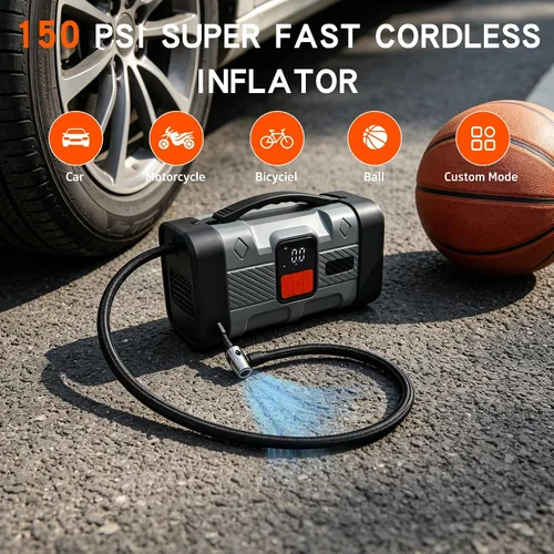 Vista 3 de 150PSI Jump Starter with Air Compressor, 12V Car Battery Booster